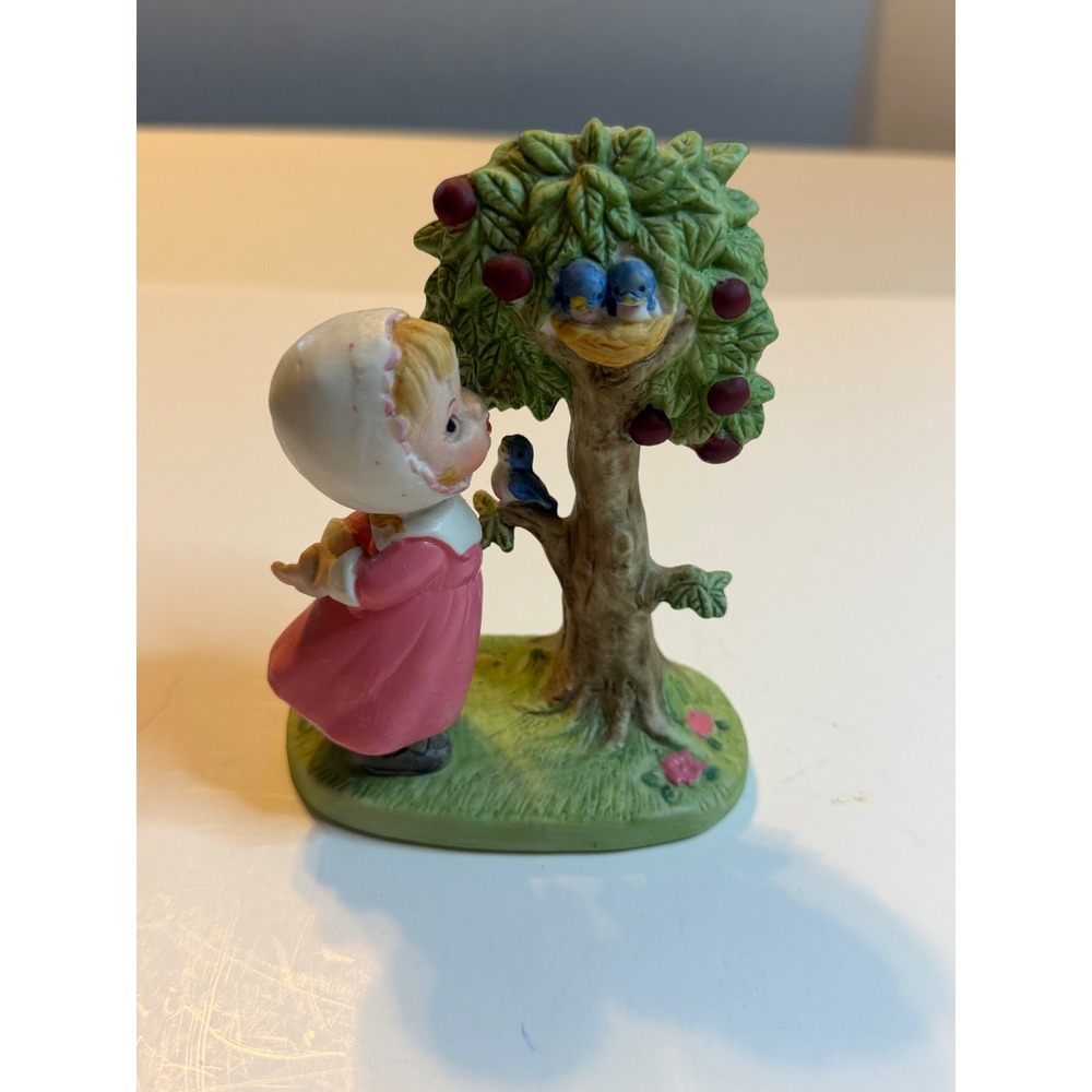 "LOVE IS KIND" Porcelain‎ Figurine Girl with Birds by Eve Rockwell's George Good